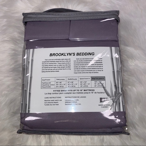 ✨SALE✨King 6pc Lavender Bedsheets - Picture 5 of 6